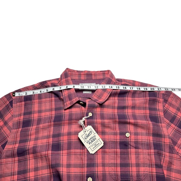 Grayers | Men | Classic Plaids Coral Red SS Button Up Shirt | Size XXL - Picture 4 of 12